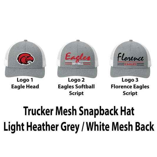 Grey Trucker Mesh Snapback Hat