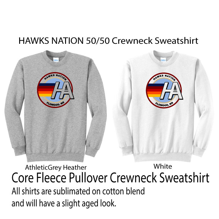 HAWKS NATION Cotton Blend Crewneck Sweatshirt