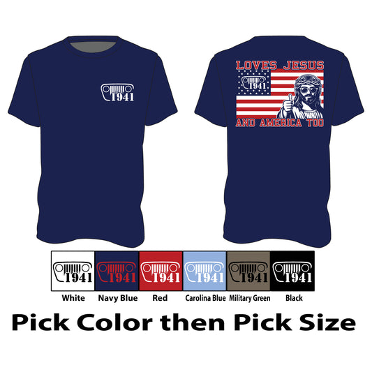 Loves Jesus Logo - Short Sleeve TShirt