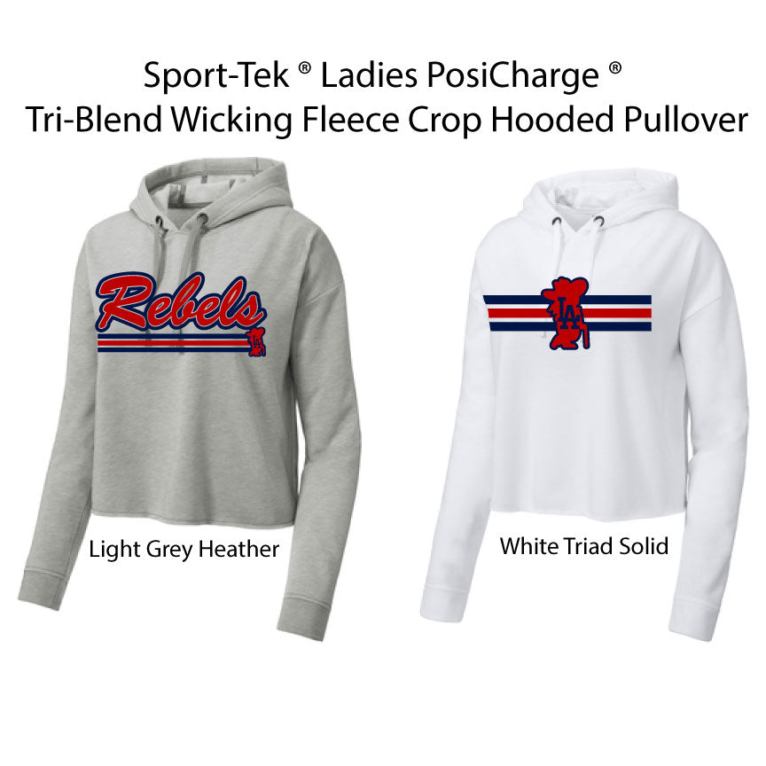 Tri Blend Crop Hoodie- Ladies