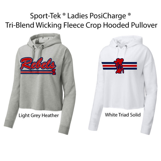 Tri Blend Crop Hoodie- Ladies