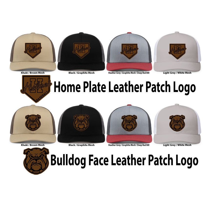 Trucker Mesh Snapback Hat w/ Leather Patch