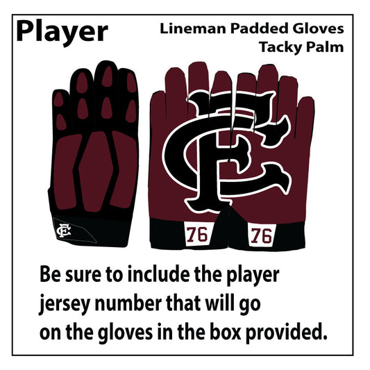 Padded LINEMAN Gloves w/ Tacky Palms