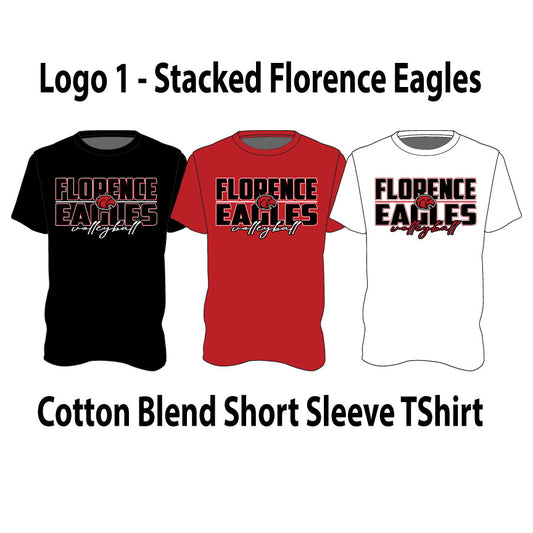 Logo 1 - Stacked Florence Eagles - Cotton Blend SS