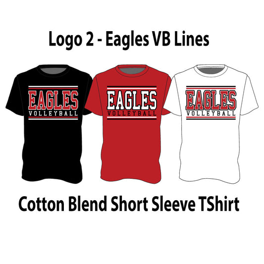 Logo 2 - Eagles Volleyball Lines - Cotton Blend SS