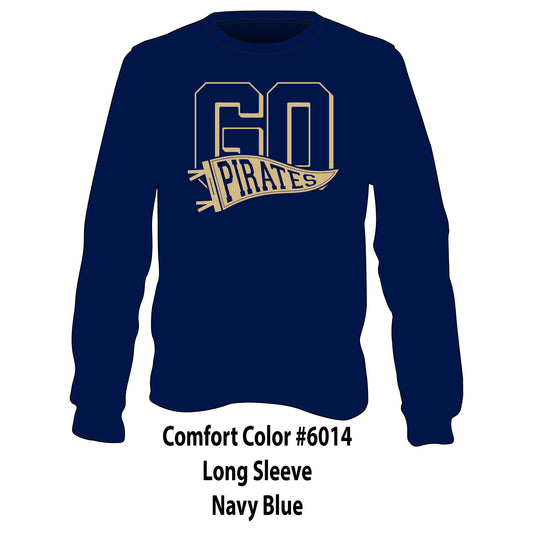 Comfort Color Navy Blue Long Sleeve