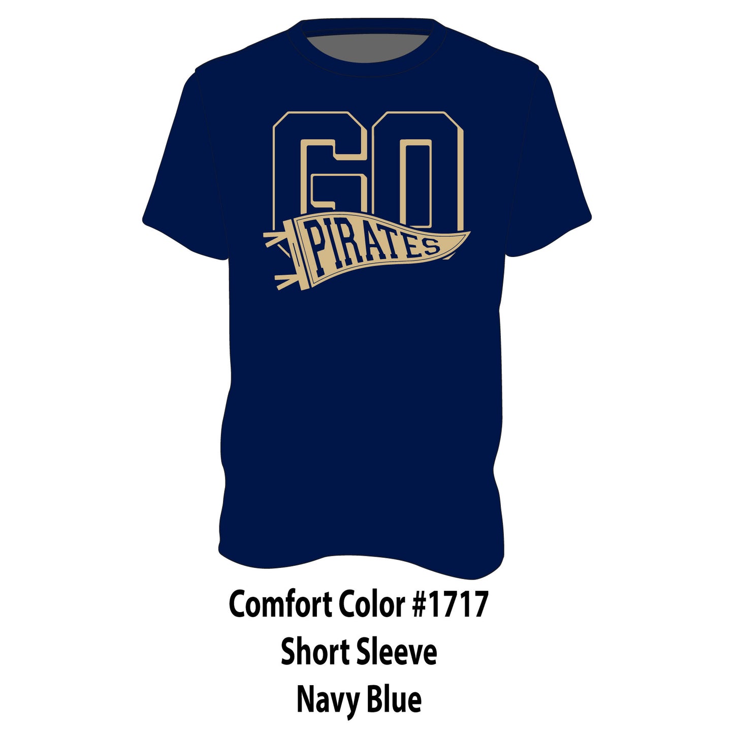 Comfort Color Navy Blue Short Sleeve