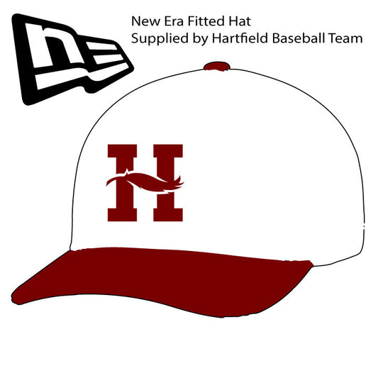 New Era White Hat w/ Garnet Bill