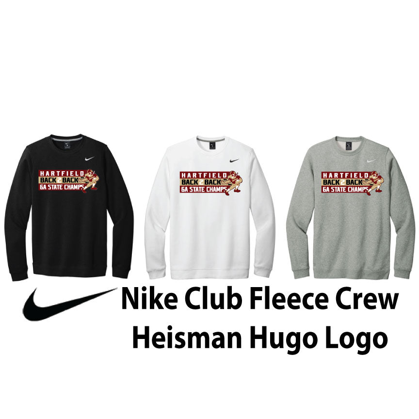 NIKE Club Fleece Crewneck Sweatshirt - Heisman Hugo Logo