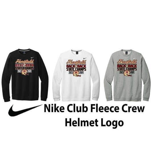 NIKE Club Fleece Crewneck Sweatshirt - Helmet Logo