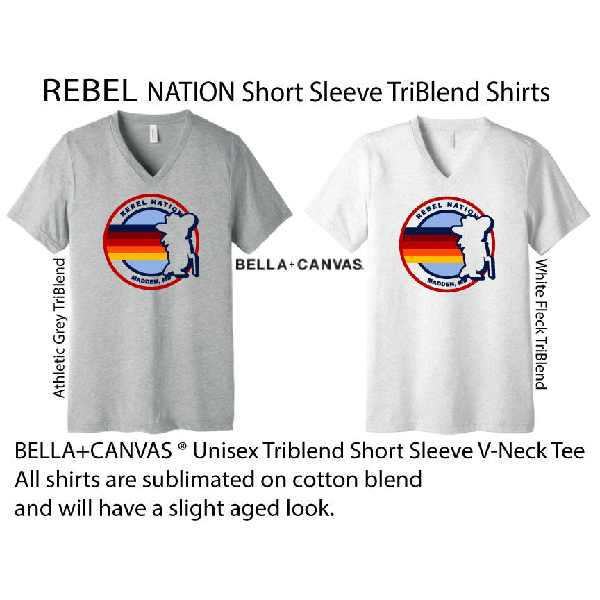 REBEL Nation - V Neck Short Sleeve Shirt