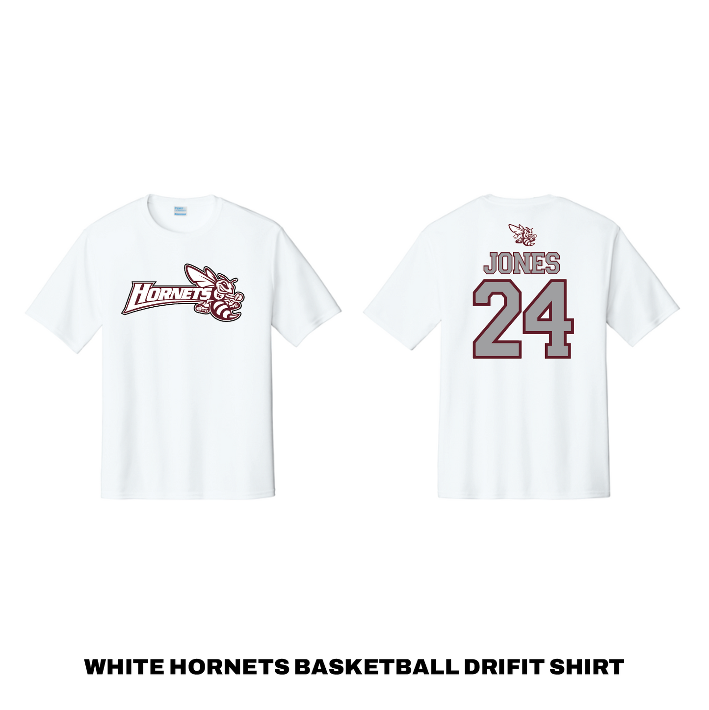 WHITE HORNETS BASKETBALL DRIFIT SHIRT