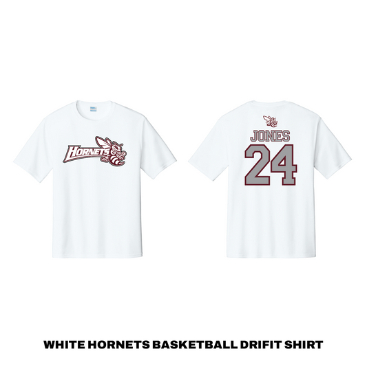 WHITE HORNETS BASKETBALL DRIFIT SHIRT