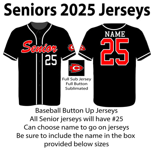 Senior c/o 2025 - BLACK Jerseys