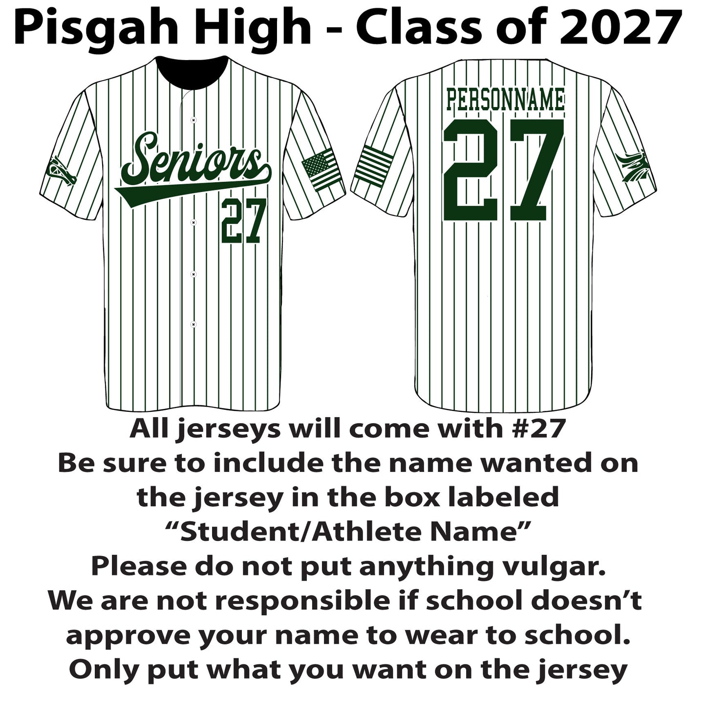 Pisgah Senior 2027 Jersey