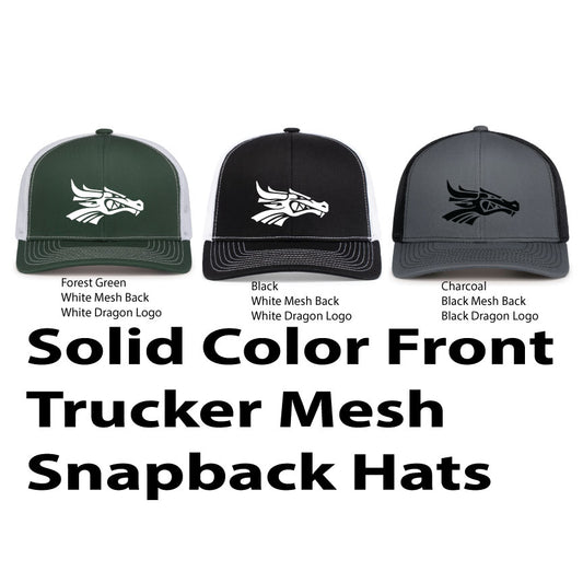 Solid Color Trucker Mesh Snap Back Hats