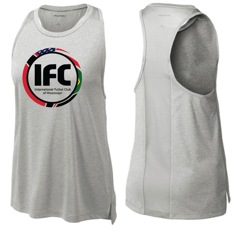 Dri Fit Racerback Tank - Light Heather Grey - Circle Logo