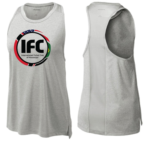 Dri Fit Racerback Tank - Light Heather Grey - Circle Logo