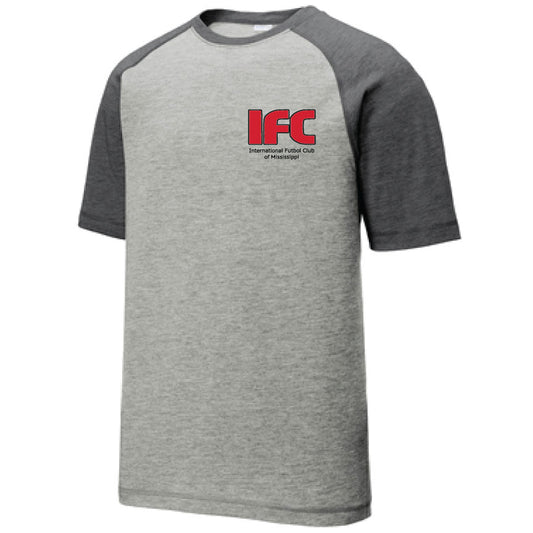 Tri Blend TShirt - Light Grey Heather / Dark Grey Heather Sleeves