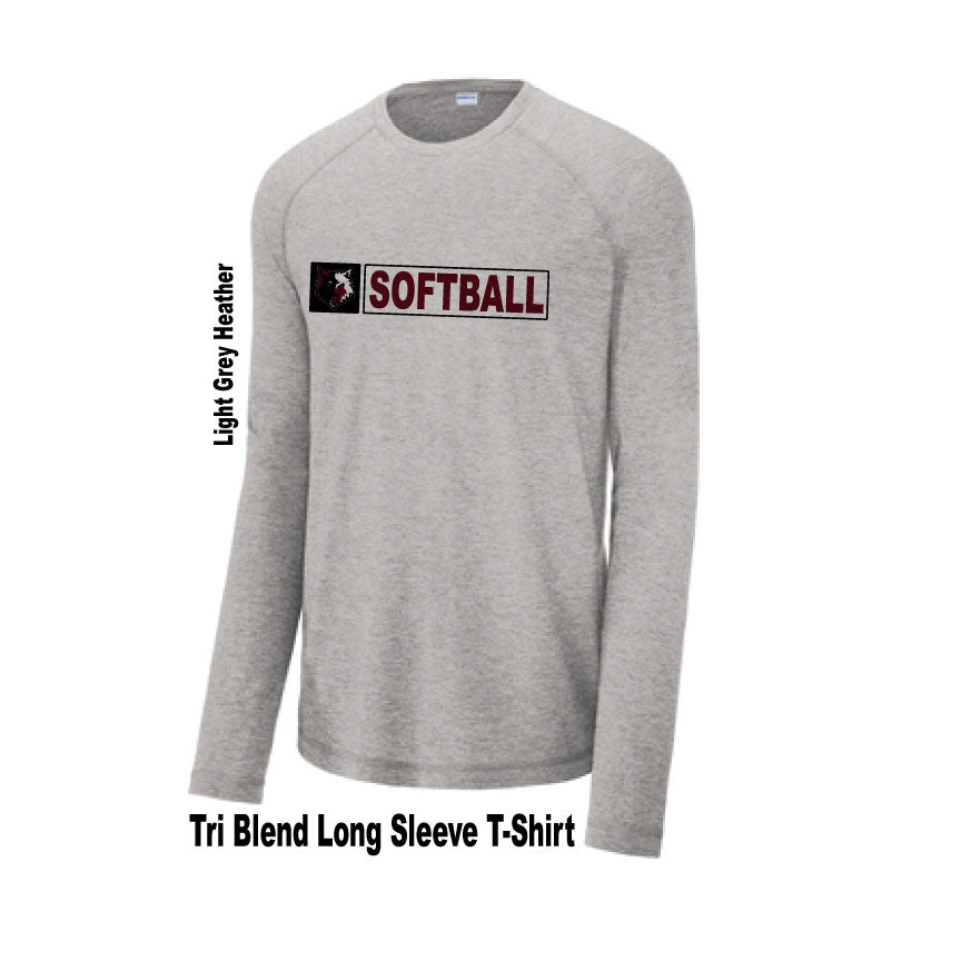 Tri-Blend Long Sleeve T-Shirt - Light Grey Heather