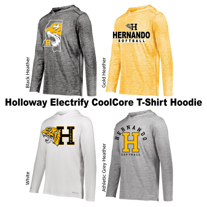 Holloway CoolCore Long Sleeve TShirt Hoodie