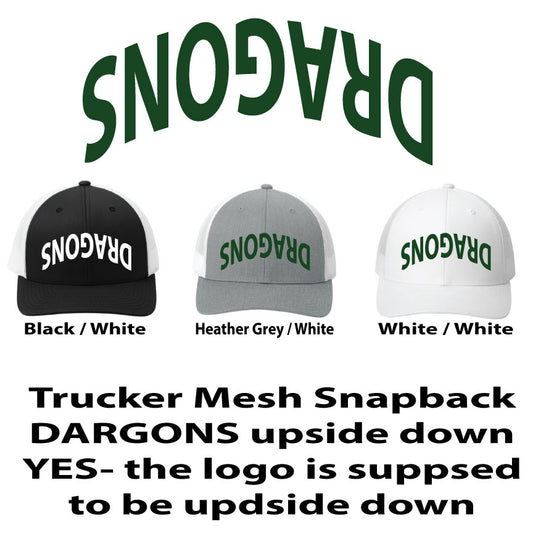 Trucker Mesh Snapback - Upside Down DRAGONS
