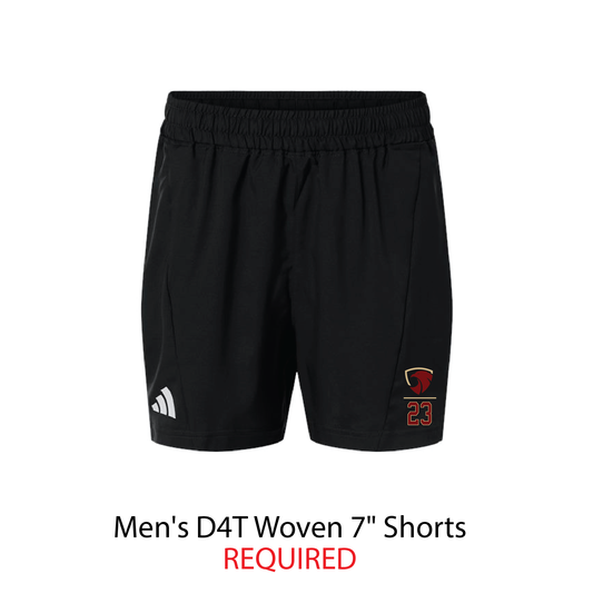 Men's D4T Woven 7" Shorts - Adidas (REQUIRED)
