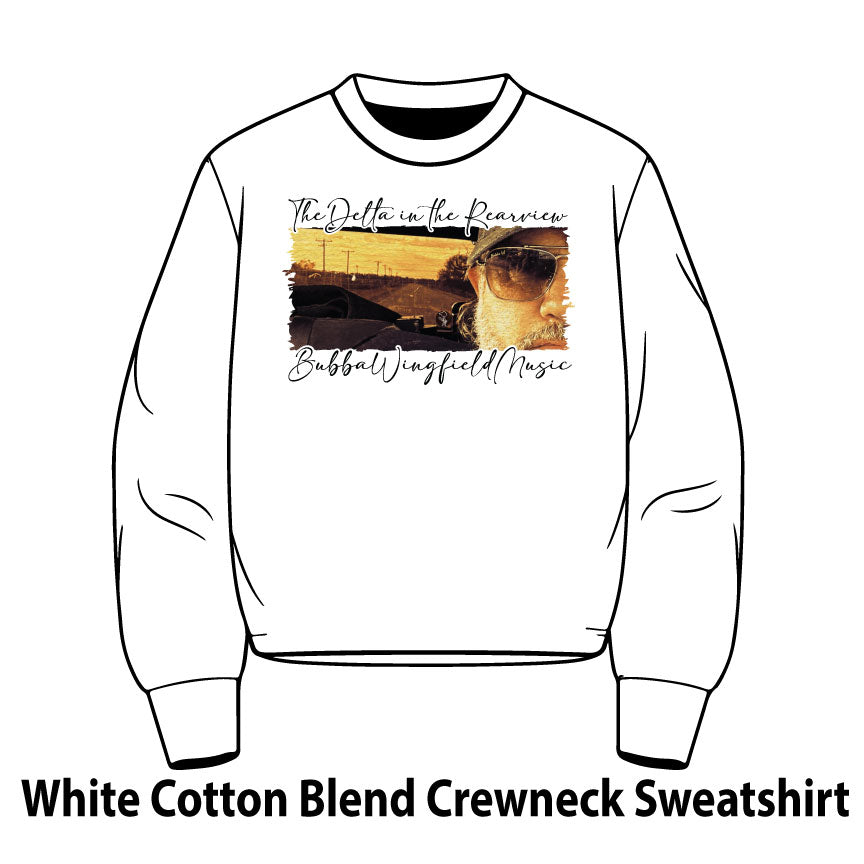 White Cotton Blend Crewneck Sweatshirt - Bubba Rearview Logo