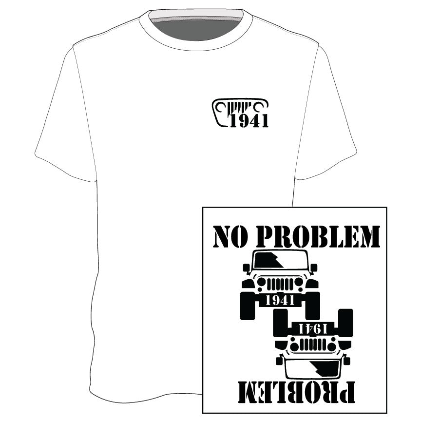 White Problem No Problem Short Sleeve Shirt