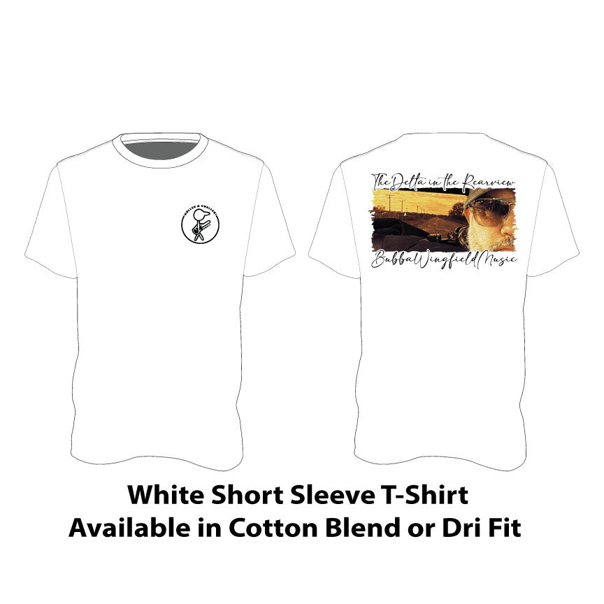 White Short Sleeve T-Shirt - Bubba Rearview Logo