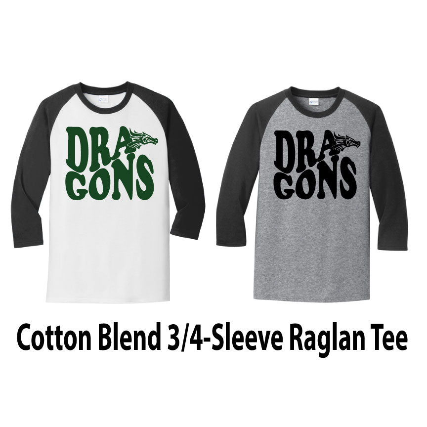 Cotton Blend 3/4 Sleeve TShirt