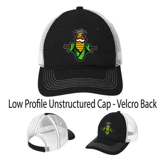 Cornfield Academy - Black/White - Unstructured Low Profile Hat