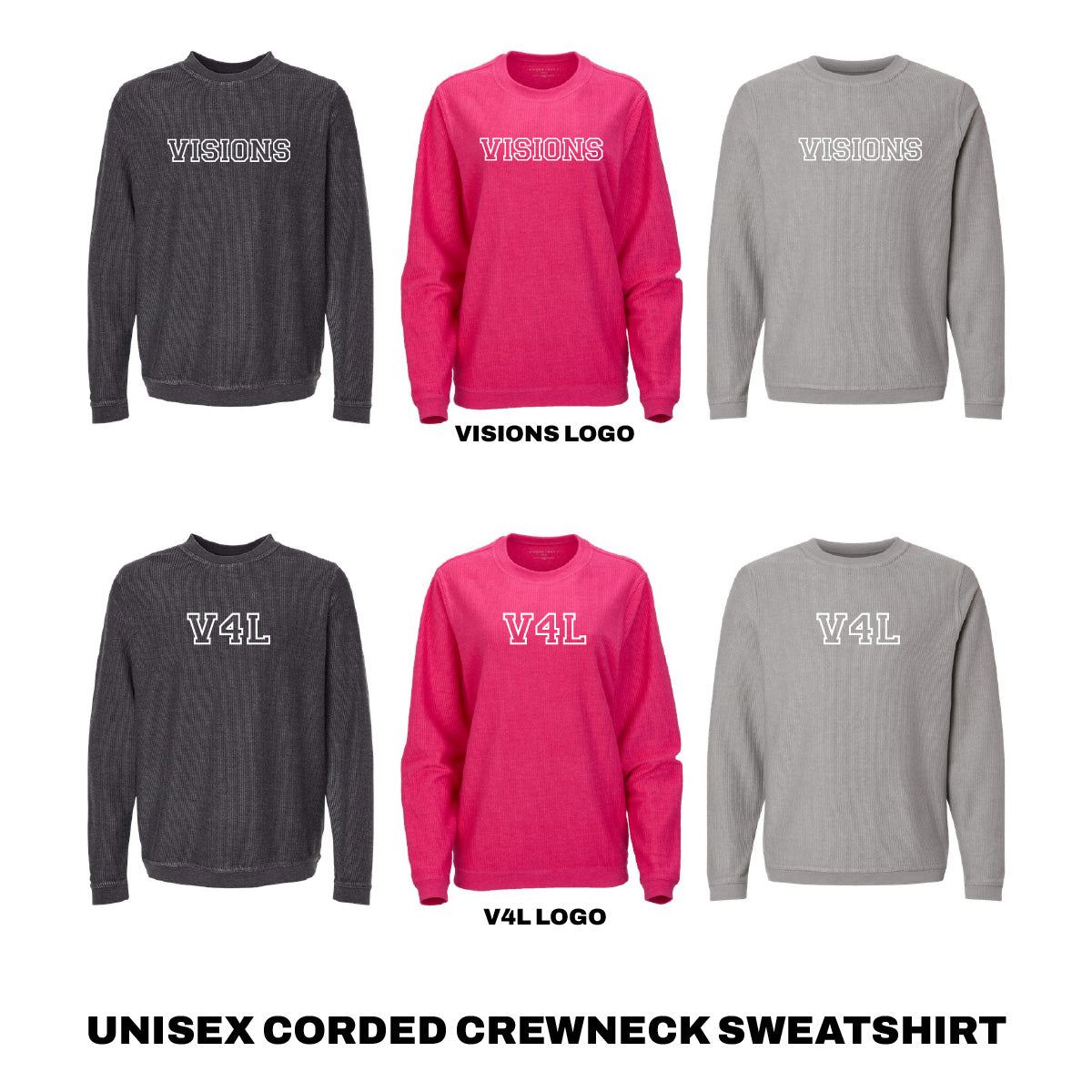 Unisex Corded Crewneck Sweatshirt