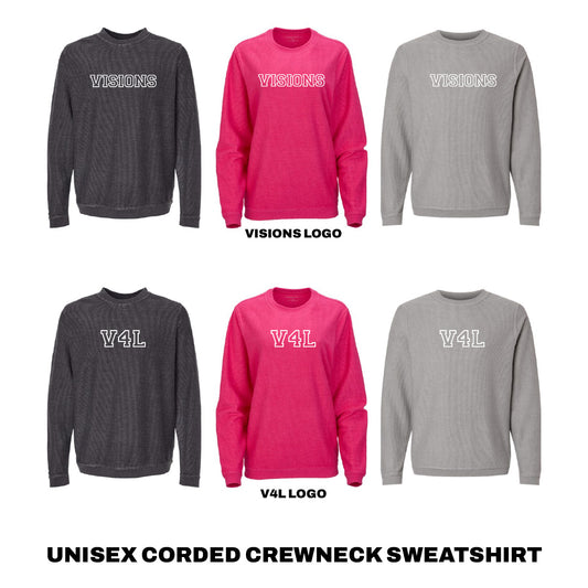 Unisex Corded Crewneck Sweatshirt